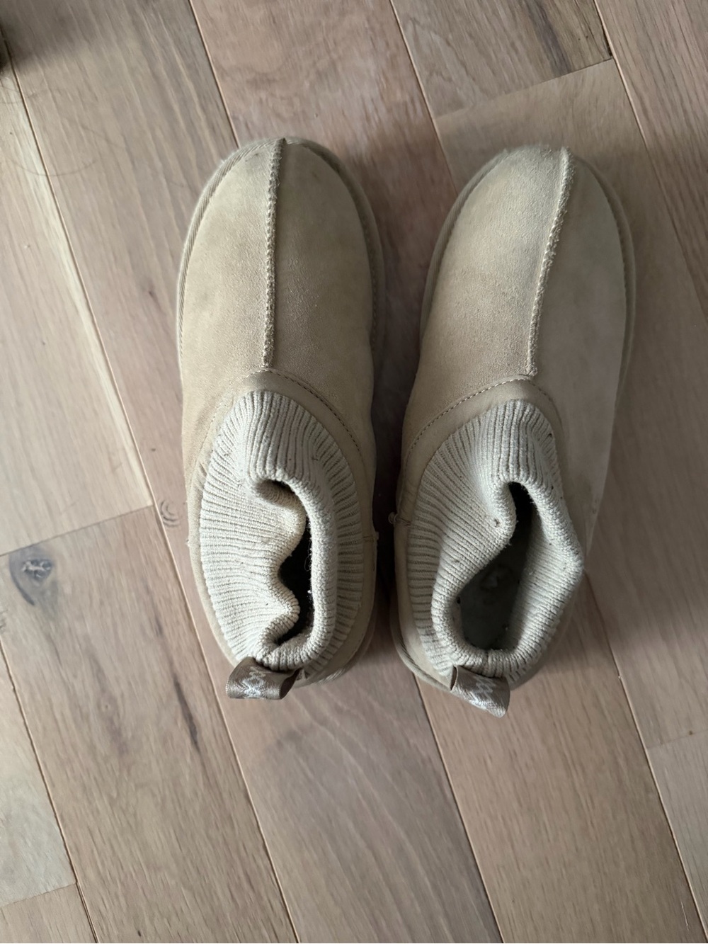UGG Women's Tan Suede Moccasin Slippers